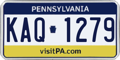 PA license plate KAQ1279