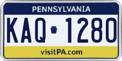 PA license plate KAQ1280