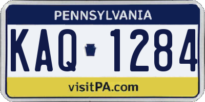PA license plate KAQ1284