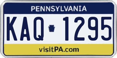 PA license plate KAQ1295