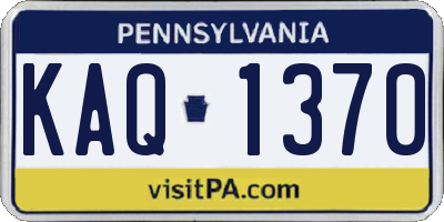 PA license plate KAQ1370