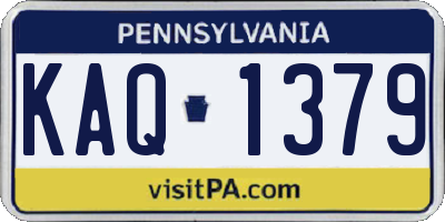 PA license plate KAQ1379