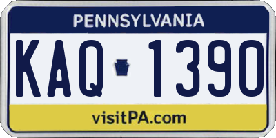 PA license plate KAQ1390
