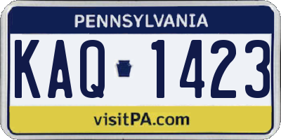 PA license plate KAQ1423