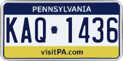PA license plate KAQ1436