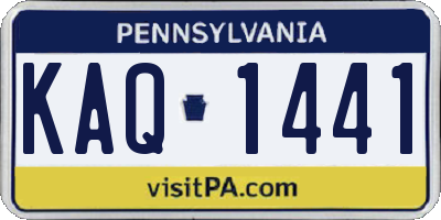 PA license plate KAQ1441