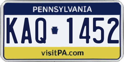 PA license plate KAQ1452