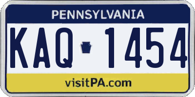 PA license plate KAQ1454