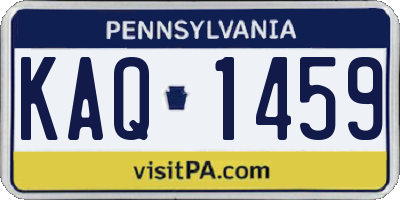 PA license plate KAQ1459