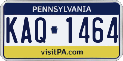 PA license plate KAQ1464