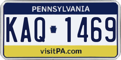 PA license plate KAQ1469