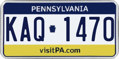 PA license plate KAQ1470