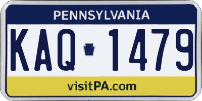 PA license plate KAQ1479