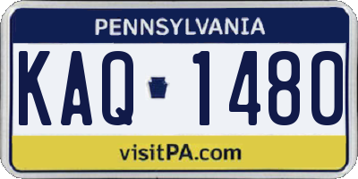 PA license plate KAQ1480