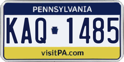 PA license plate KAQ1485