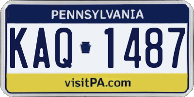 PA license plate KAQ1487