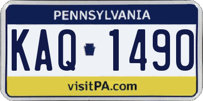 PA license plate KAQ1490