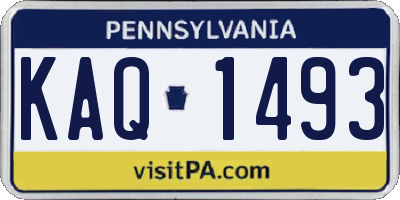PA license plate KAQ1493