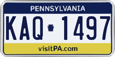 PA license plate KAQ1497