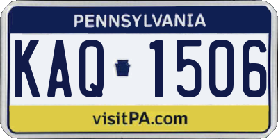 PA license plate KAQ1506