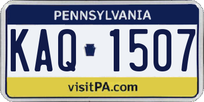 PA license plate KAQ1507