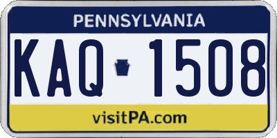 PA license plate KAQ1508