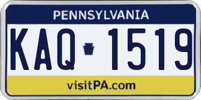PA license plate KAQ1519