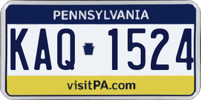 PA license plate KAQ1524