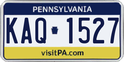 PA license plate KAQ1527