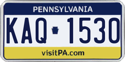 PA license plate KAQ1530