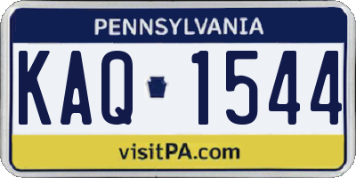 PA license plate KAQ1544