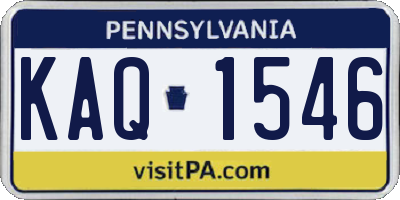 PA license plate KAQ1546