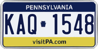 PA license plate KAQ1548