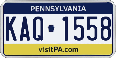 PA license plate KAQ1558