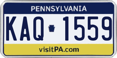 PA license plate KAQ1559