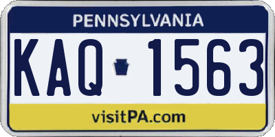 PA license plate KAQ1563