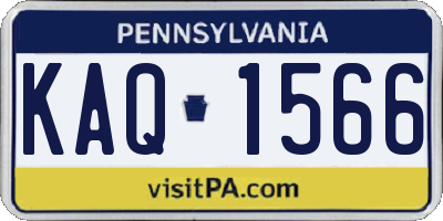 PA license plate KAQ1566