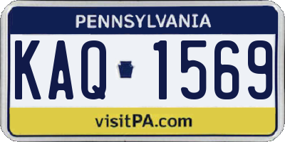 PA license plate KAQ1569