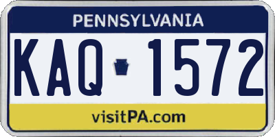 PA license plate KAQ1572