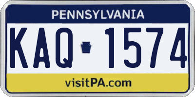 PA license plate KAQ1574