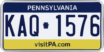 PA license plate KAQ1576