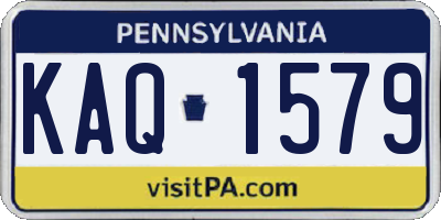 PA license plate KAQ1579