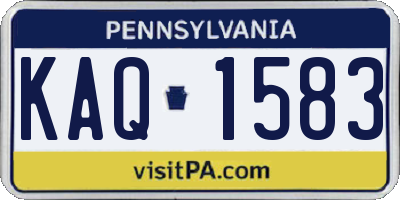PA license plate KAQ1583