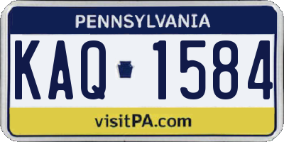 PA license plate KAQ1584