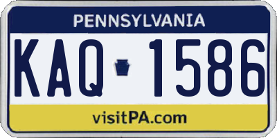 PA license plate KAQ1586