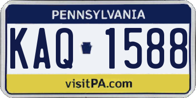 PA license plate KAQ1588