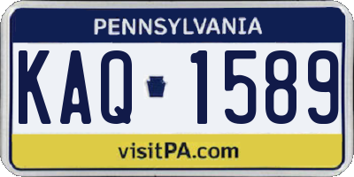 PA license plate KAQ1589