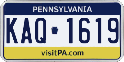 PA license plate KAQ1619