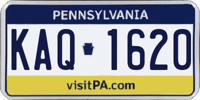 PA license plate KAQ1620