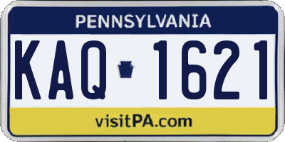 PA license plate KAQ1621